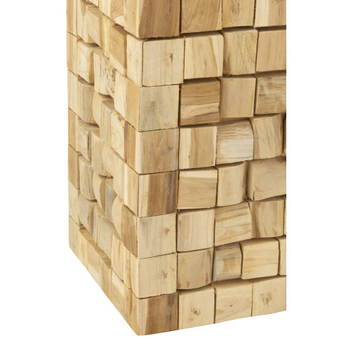 Table Appoint/Tabouret Morceaux Teck Naturel 