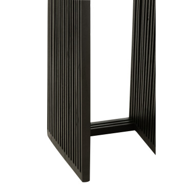 Set de 2 Tables d’appoint Cubiques Teck Recycle Noir 