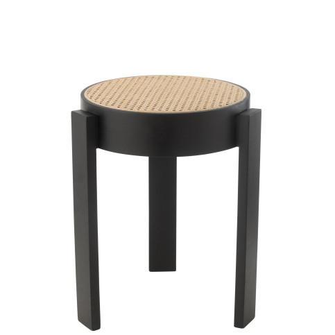 Tabouret Pune Bois de Manguier Noir 