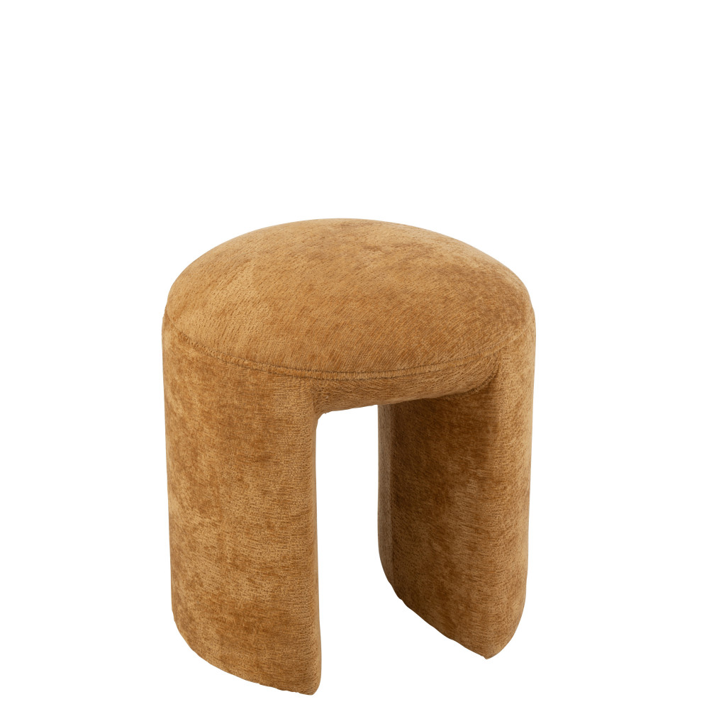 Tabouret Rond Textile Ochre 