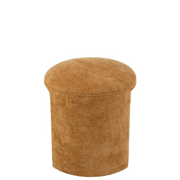 Tabouret Rond Textile Ochre 