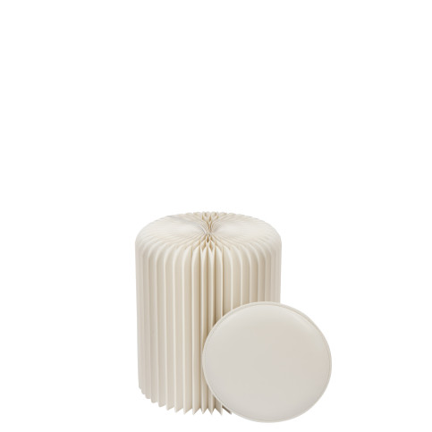 Pouf Pliable Papier Blanc Cassé 