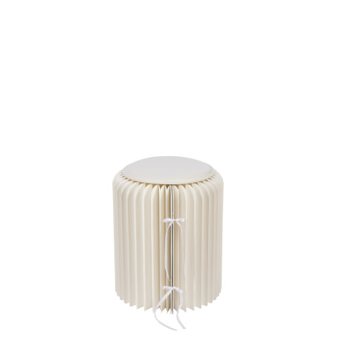 Pouf Pliable Papier Blanc Cassé 