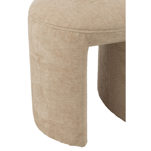 Tabouret Rond Textile Beige 