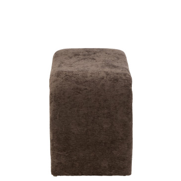 Tabouret N Shape Textile Brun Foncé 