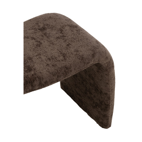 Tabouret N Shape Textile Brun Foncé 