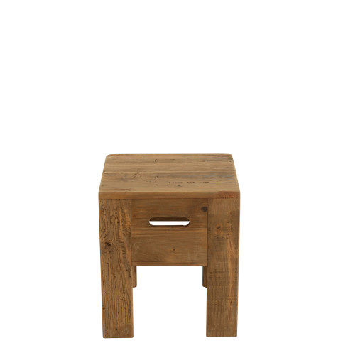 Tabouret Will Bois de Pin Brun 