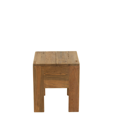 Tabouret Will Bois de Pin Brun 