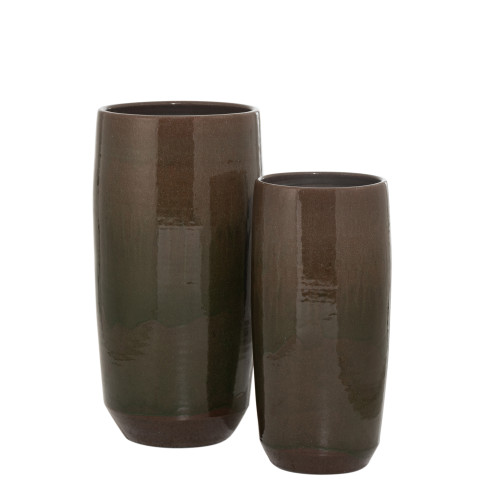 Vase Bord Ceramique Vert Large 