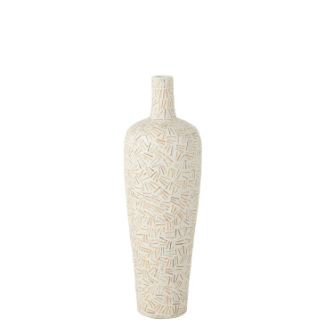Vase Lauwra Ciment Blanc Medium 