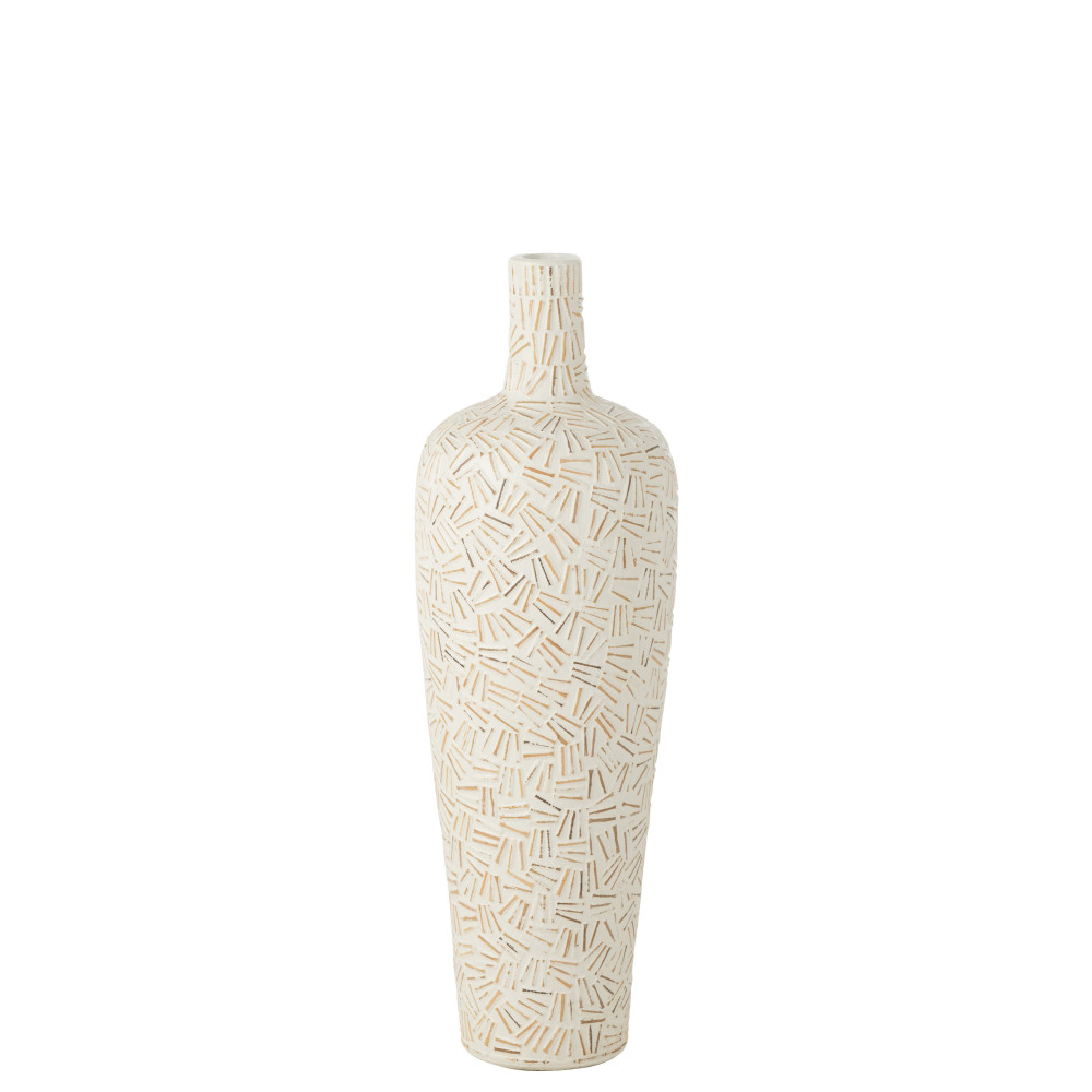 Vase Lauwra Ciment Blanc Medium 