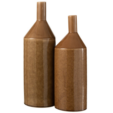 Vase Haut Ceramique Marron L 
