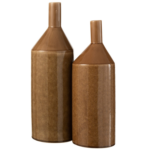 Vase Haut Ceramique Marron L 