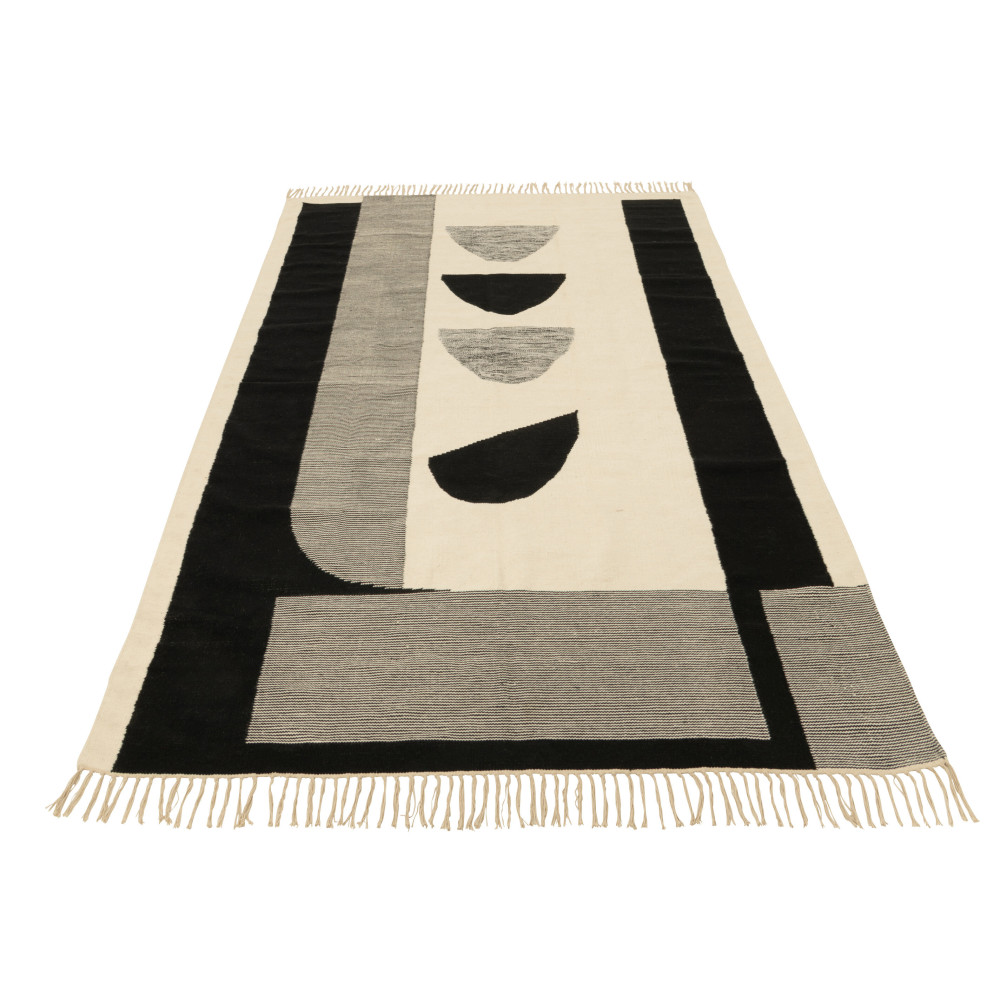 Tapis Tokyo Poly Blanc/Noir 