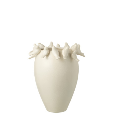 Vase Budgie Argile Blanc Small 