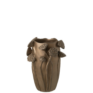 Vase Lotus Pod Argile Cuivre Small 