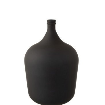 Vase Carafe Verre Mat Noir 