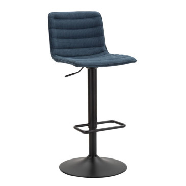Tabouret en Fer, Noir et Bleu Style Moderne 