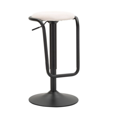 Tabouret en Fer, Noir et Blanc Style Moderne 
