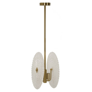Lampe en Verre Or et Blanc Style Glamour 
