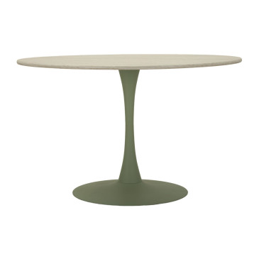 Table Basse en Mdf Vert et Crème Style Moderne 