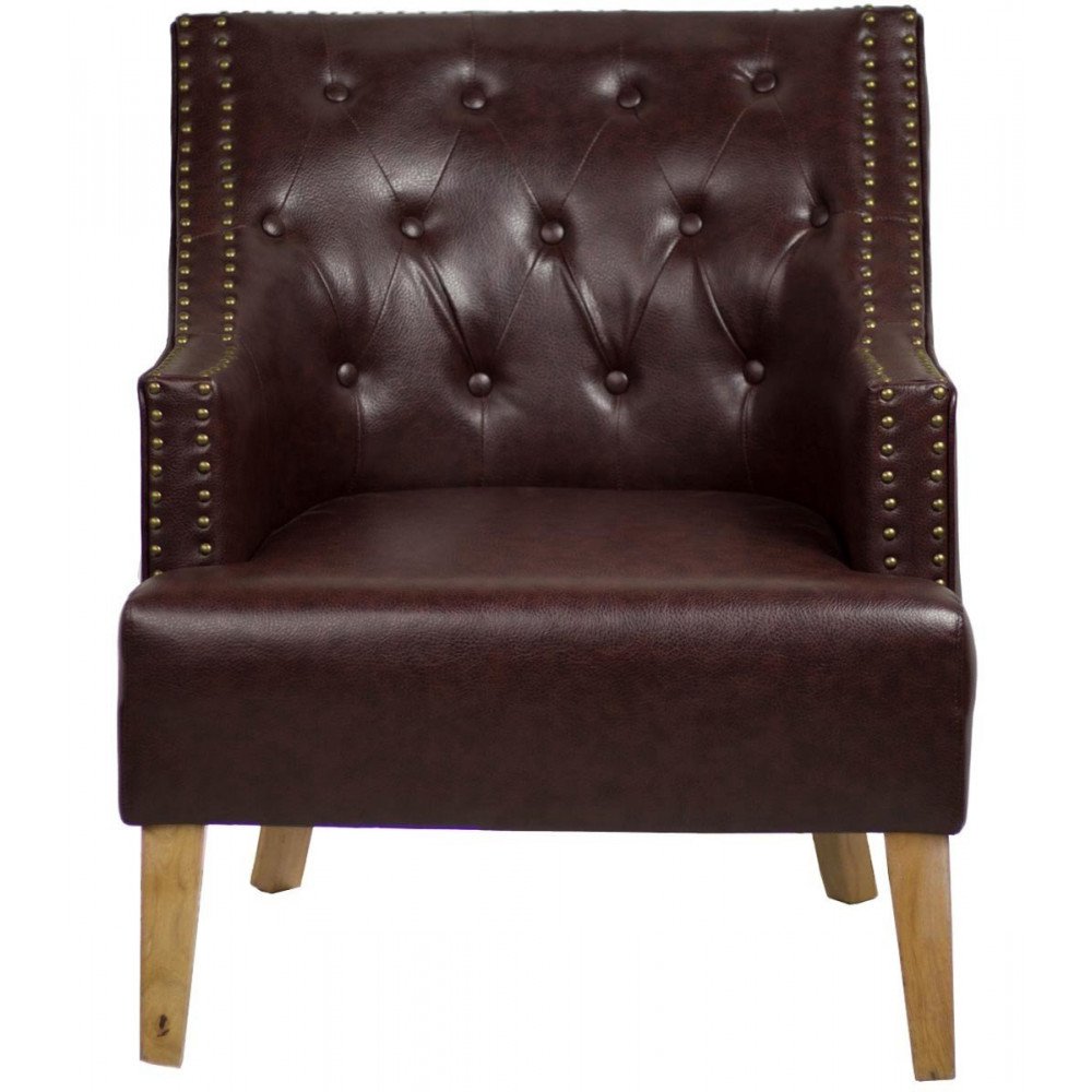 Fauteuil marron cuir Junon  | www.cosy-home-design.fr