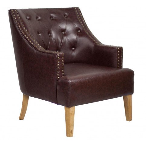 Fauteuil marron cuir Junon  | www.cosy-home-design.fr