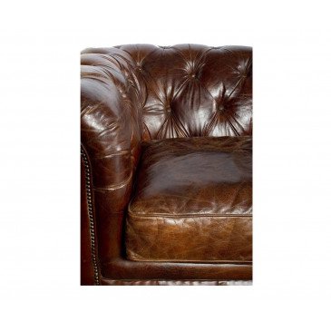 Canapé Marron en cuir 4 places Chesterfield Chicago | www.cosy-home-design.fr