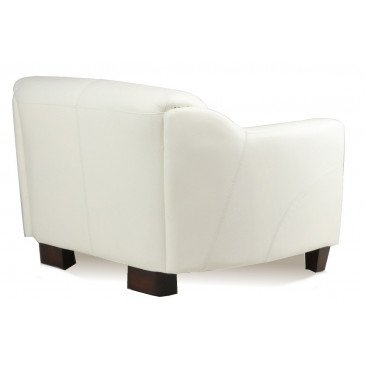 Canapé blanc en cuir 2 places Milord | www.cosy-home-design.fr