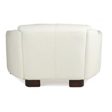 Canapé blanc en cuir 2 places Milord | www.cosy-home-design.fr