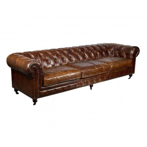 Canapé Marron en cuir 4 places Chesterfield Chicago | www.cosy-home-design.fr