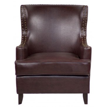 Fauteuil marron cuir Watford  | www.cosy-home-design.fr