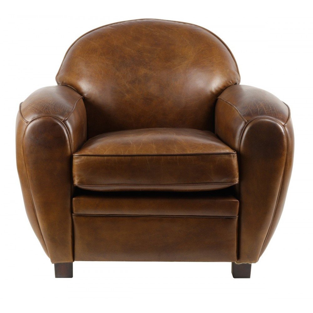 Fauteuil marron cuir Club Rochester  | www.cosy-home-design.fr