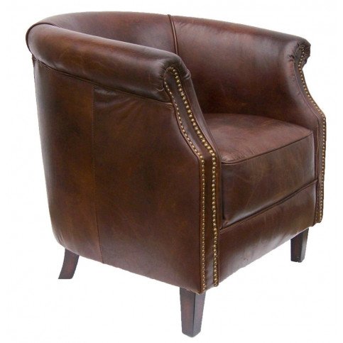 Fauteuil marron cuir Walton  | www.cosy-home-design.fr