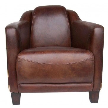 Fauteuil cuir marron James  | www.cosy-home-design.fr