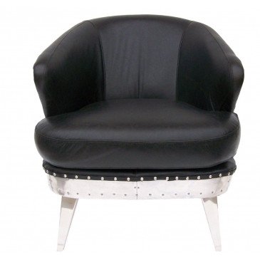 Fauteuil de bureau noir cuir Rocky  | www.cosy-home-design.fr