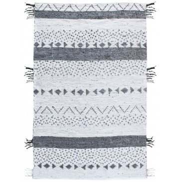 Tapis Callista Blanc et Noir 180 | www.cosy-home-design.fr