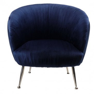 Fauteuil bleu velours Paradis  | www.cosy-home-design.fr