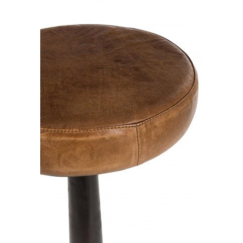 Tabouret Cuir/Métal Cognac | www.cosy-home-design.fr