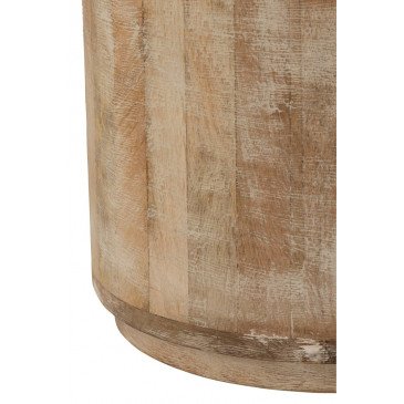 Tabouret Bois De Manguier Blanc | www.cosy-home-design.fr