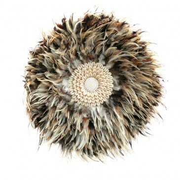 Juju Bohème Chic Gris, Marron en Plumes Medium | www.cosy-home-design.fr